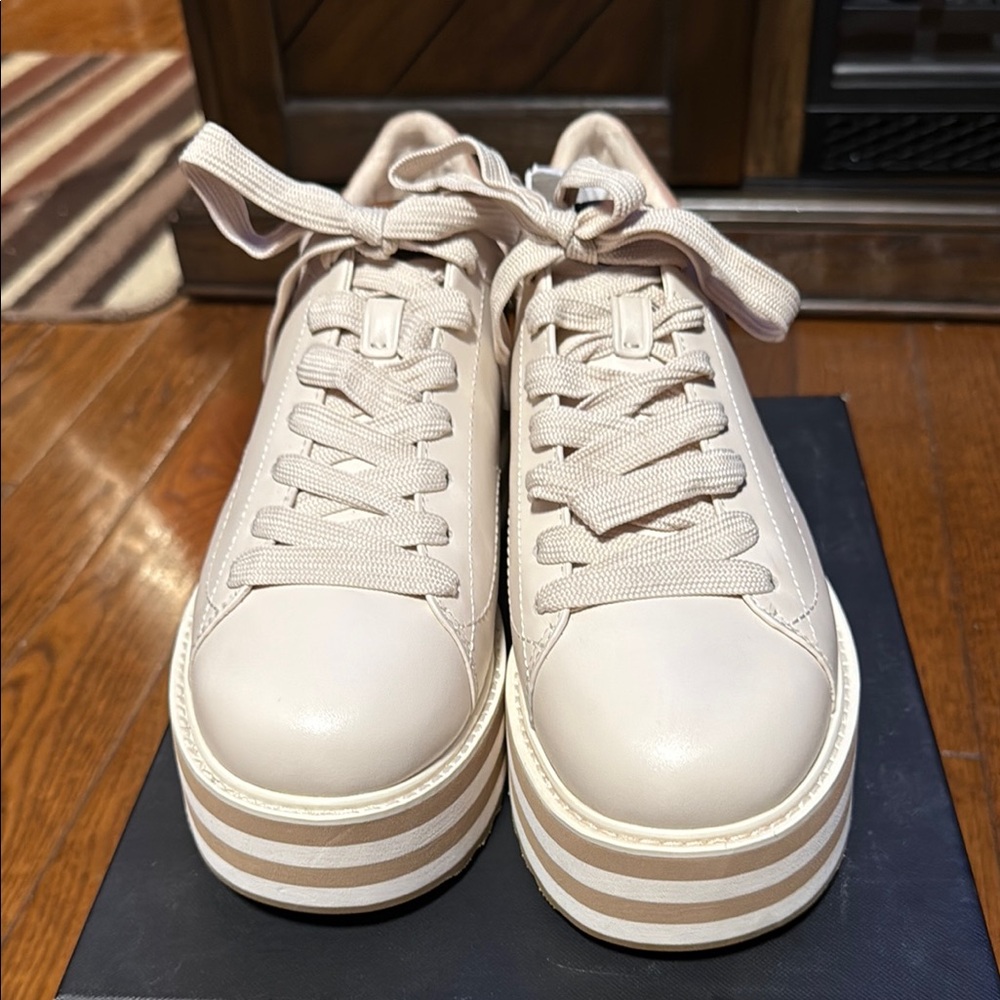 Coach Cream Platform Sneakers